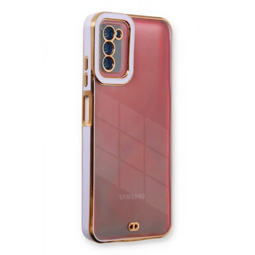 Mey İthalat®  Samsung Galaxy A03S Kılıf Liva Lens Silikon - Lila