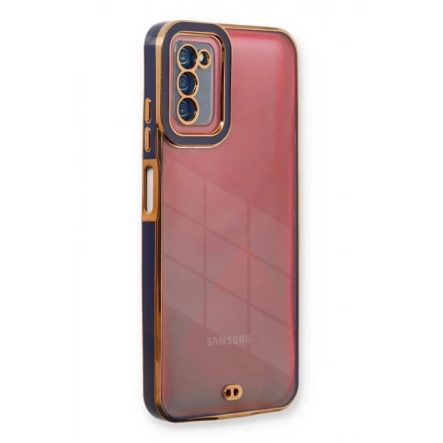 Mey İthalat®  Samsung Galaxy A03S Kılıf Liva Lens Silikon - Mavi
