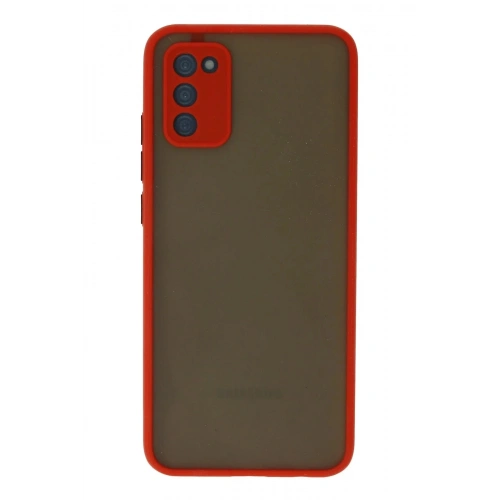 Mey İthalat®  Samsung Galaxy A03S Kılıf Montreal Silikon Kapak - Kırmızı