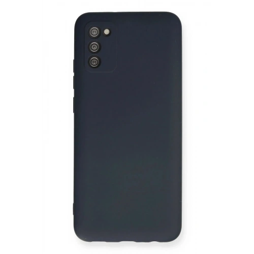 Mey İthalat®  Samsung Galaxy A03S Kılıf Nano içi Kadife Silikon - Lacivert