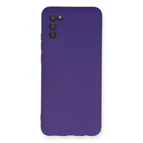 Mey İthalat®  Samsung Galaxy A03S Kılıf Nano içi Kadife Silikon - Mor