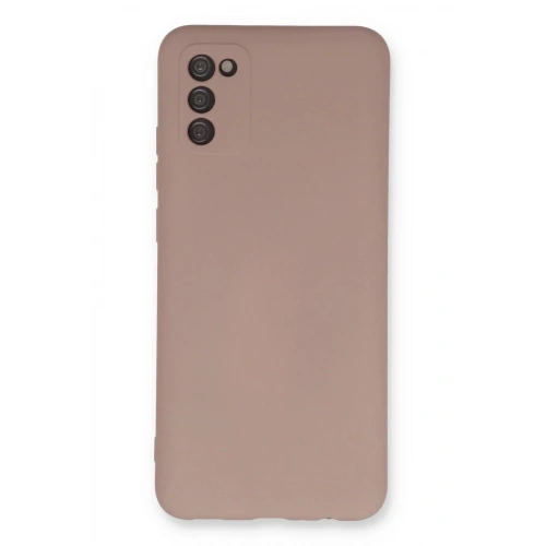Mey İthalat®  Samsung Galaxy A03S Kılıf Nano içi Kadife Silikon - Pudra