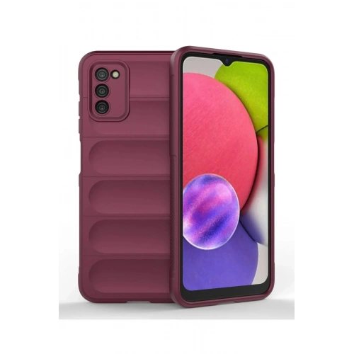 Mey İthalat®  Samsung Galaxy A03S Kılıf Optimum Silikon - Bordo