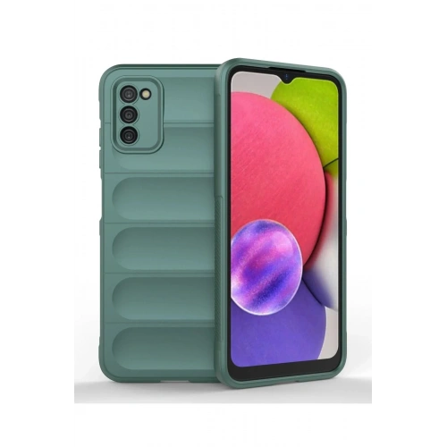 Mey İthalat®  Samsung Galaxy A03S Kılıf Optimum Silikon - Koyu Yeşil