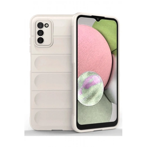 Mey İthalat®  Samsung Galaxy A03S Kılıf Optimum Silikon - Krem