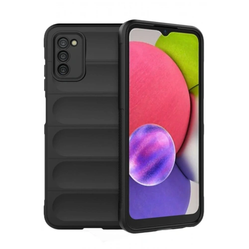 Mey İthalat®  Samsung Galaxy A03S Kılıf Optimum Silikon - Siyah