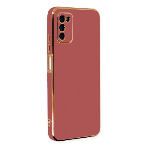 Mey İthalat®  Samsung Galaxy A03S Kılıf Volet Silikon - Kırmızı