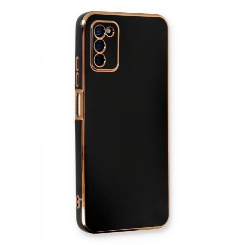 Mey İthalat®  Samsung Galaxy A03S Kılıf Volet Silikon - Siyah