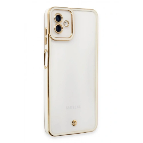 Mey İthalat®  Samsung Galaxy A04 Kılıf Liva Lens Silikon - Beyaz