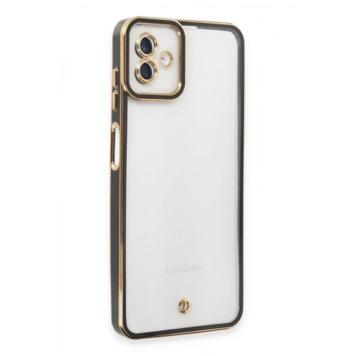 Mey İthalat®  Samsung Galaxy A04 Kılıf Liva Lens Silikon - Siyah