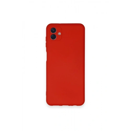 Mey İthalat®  Samsung Galaxy A04 Kılıf Nano içi Kadife Silikon - Kırmızı