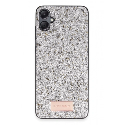 Mey İthalat®  Samsung Galaxy A05 Bright Simli Kapak - Gümüş