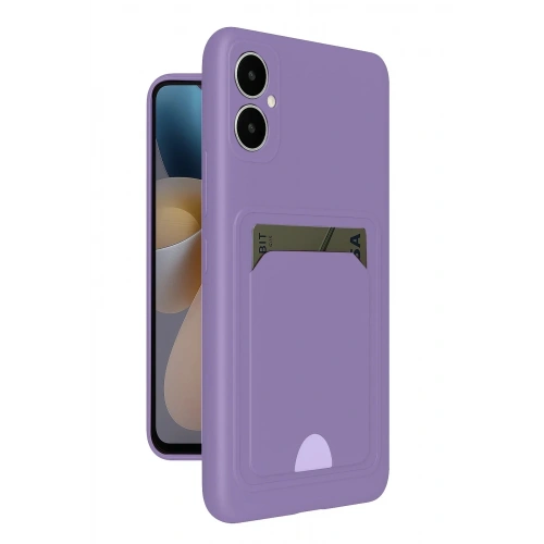 Mey İthalat®  Samsung Galaxy A05 Kelvin Kartvizitli Silikon - Lila