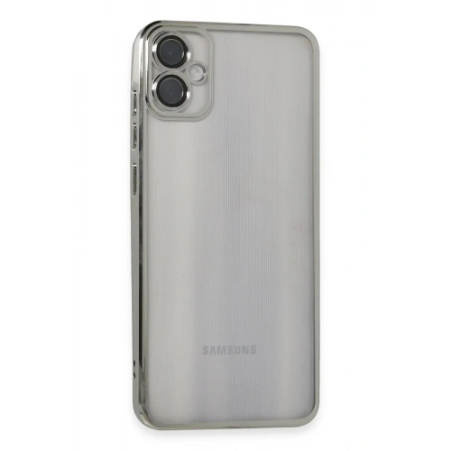 Mey İthalat®  Samsung Galaxy A05 Kılıf  Lensli Silikon - Gümüş