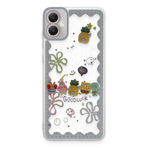 Mey İthalat®  Samsung Galaxy A05 Kılıf Sweet Desenli Silikon Kapak - Açık Mavi