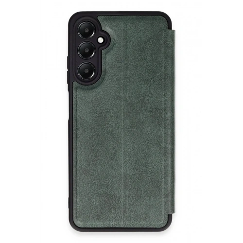 Mey İthalat®  Samsung Galaxy A05S Kılıf Flip Cover - Koyu Yeşil