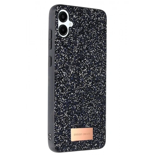 Mey İthalat®  Samsung Galaxy A06 Bright Simli Kapak - Siyah