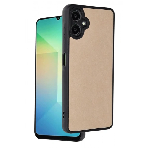 Mey İthalat®  Samsung Galaxy A06 Kılıf Aras Deri Kapak - Pudra