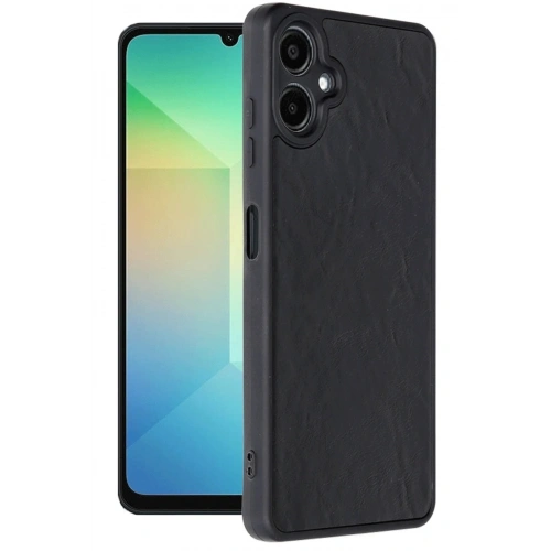 Mey İthalat®  Samsung Galaxy A06 Kılıf Aras Deri Kapak - Siyah