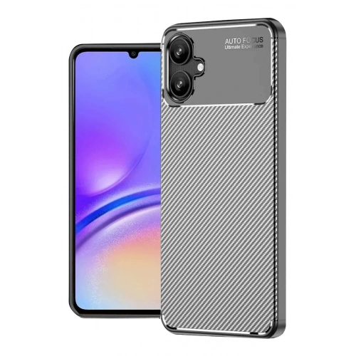 Mey İthalat®  Samsung Galaxy A06 Kılıf Auto Focus Karbon Kapak - Gri