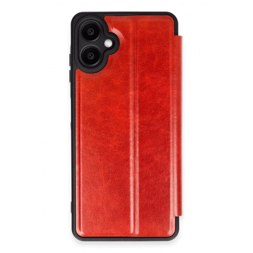 Mey İthalat®  Samsung Galaxy A06 Kılıf Flip Cover - Kırmızı