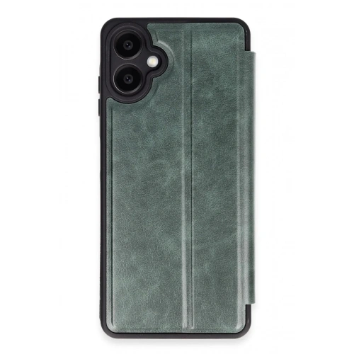 Mey İthalat®  Samsung Galaxy A06 Kılıf Flip Cover - Koyu Yeşil