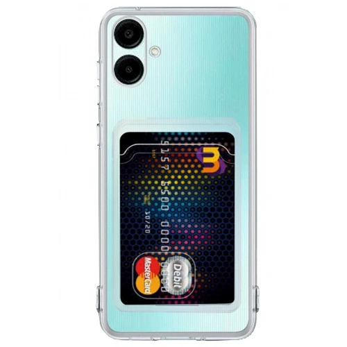 Mey İthalat®  Samsung Galaxy A06 Kılıf Kart Şeffaf Silikon - Şeffaf