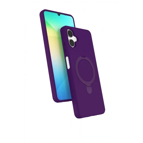 Mey İthalat®  Samsung Galaxy A06 Regal Magsafe Standlı Kapak - Derin Mor