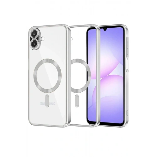 Mey İthalat®  Samsung Galaxy A07 4G Kross Magneticsafe Kapak - Gümüş