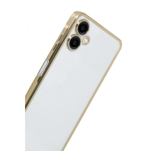 Mey İthalat®  Samsung Galaxy A07 4G  Lensli Silikon - Gold