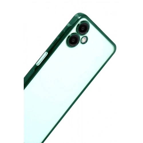 Mey İthalat®  Samsung Galaxy A07 4G  Lensli Silikon - Yeşil