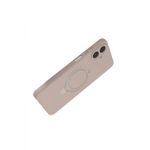 Mey İthalat®  Samsung Galaxy A07 4G Regal Magsafe Standlı Kapak - Çöl Titanyum