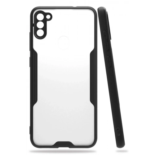 Mey İthalat®  Samsung Galaxy A11 Kılıf Platin Silikon - Siyah