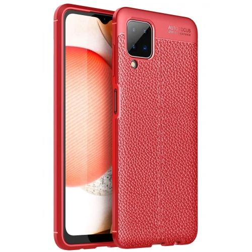 Mey İthalat®  Samsung Galaxy A12 Kılıf Auto Focus Kapak - Kırmızı