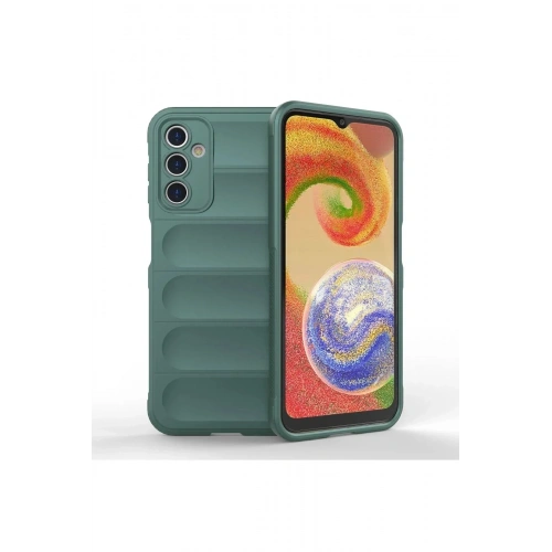 Mey İthalat®  Samsung Galaxy A14 4G Kılıf Optimum Silikon - Koyu Yeşil