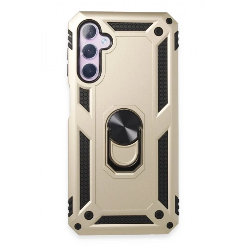 Mey İthalat®  Samsung Galaxy A14 4G Kılıf Sofya Yüzüklü Silikon Kapak - Gold