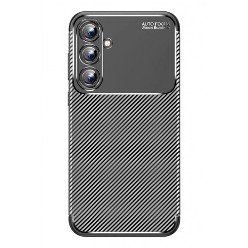 Mey İthalat®  Samsung Galaxy A15 4G Kılıf Auto Focus Karbon Kapak - Siyah