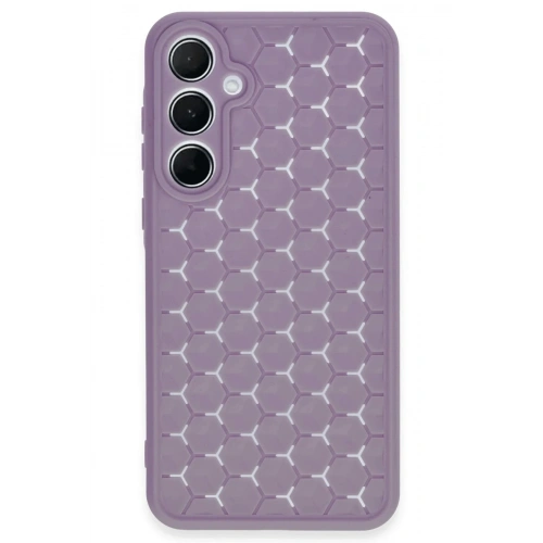 Mey İthalat®  Samsung Galaxy A15 4G Kılıf Petek Silikon Kapak - Lila