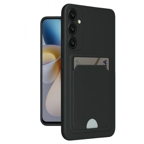 Mey İthalat®  Samsung Galaxy A16 5G Kılıf Kelvin Kartvizitli Silikon - Siyah