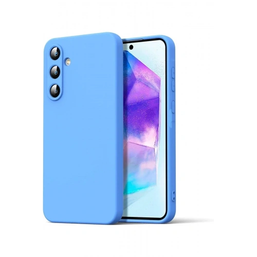 Mey İthalat®  Samsung Galaxy A16 5G Kılıf Nano içi Kadife Silikon - Mavi