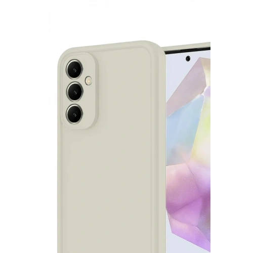 Mey İthalat®  Samsung Galaxy A16 5G Kılıf Viera Silikon - Krem