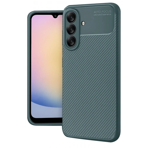 Mey İthalat®  Samsung Galaxy A17 5G Auto Focus Karbon Kapak - Koyu Yeşil