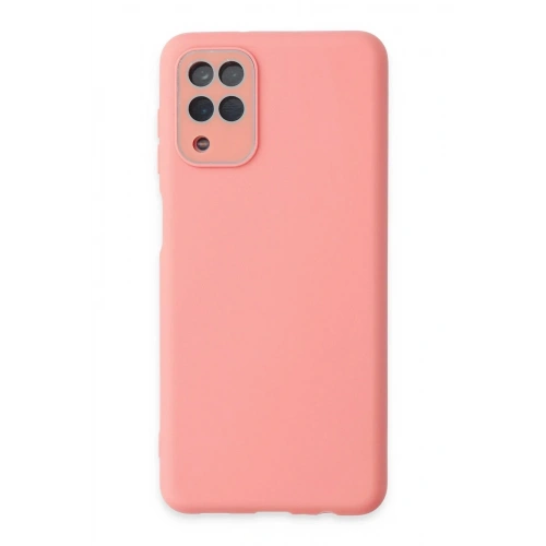 Mey İthalat®  Samsung Galaxy A22 Kılıf Lansman Glass Kapak - Pembe