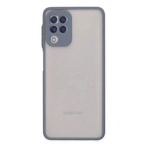 Mey İthalat®  Samsung Galaxy A22 Kılıf Montreal Silikon Kapak - Gri