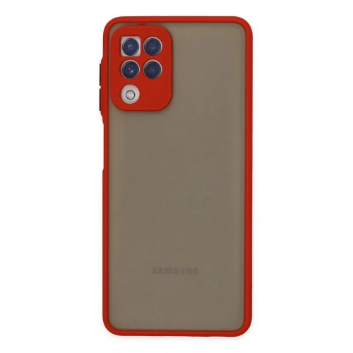 Mey İthalat®  Samsung Galaxy A22 Kılıf Montreal Silikon Kapak - Kırmızı