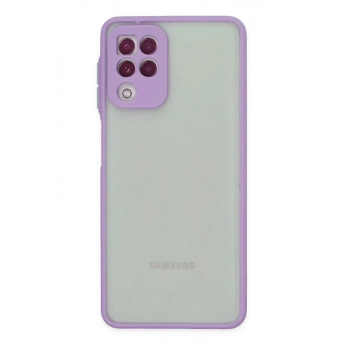 Mey İthalat®  Samsung Galaxy A22 Kılıf Montreal Silikon Kapak - Mor