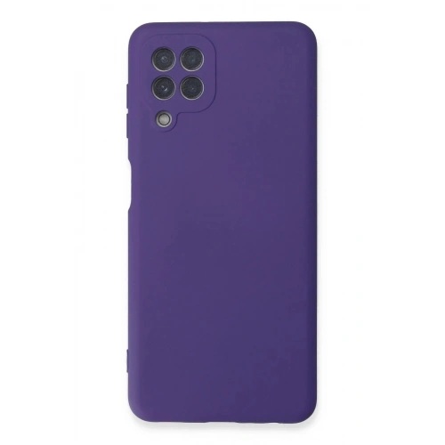 Mey İthalat®  Samsung Galaxy A22 Kılıf Nano içi Kadife Silikon - Mor