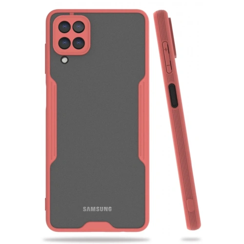 Mey İthalat®  Samsung Galaxy A22 Kılıf Platin Silikon - Pembe