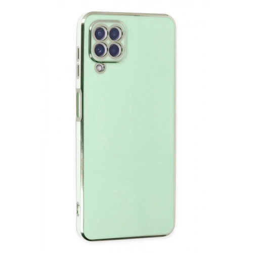 Mey İthalat®  Samsung Galaxy A22 Kılıf Volet Silikon - Açık Yeşil