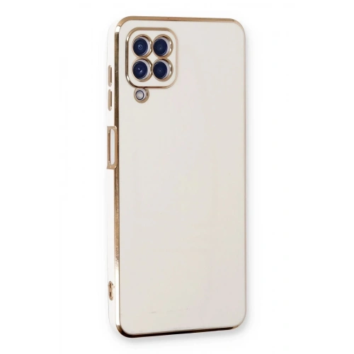 Mey İthalat®  Samsung Galaxy A22 Kılıf Volet Silikon - Beyaz